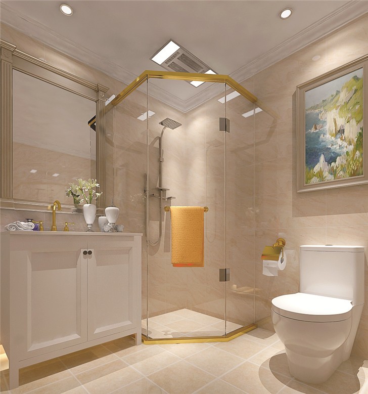 長沙120平歐式裝修案例-衛生間