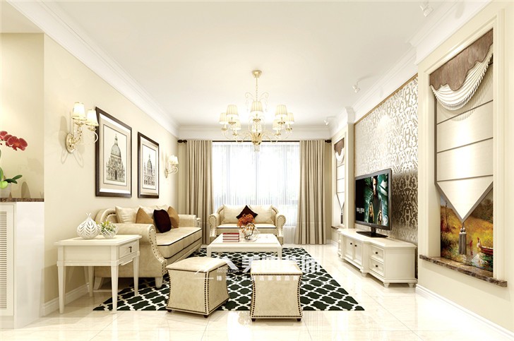 美迪整裝4號(hào)產(chǎn)品裝修效果圖-客廳