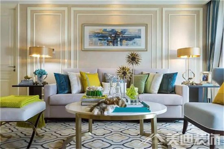 長沙西子花苑130平裝修案例-客廳