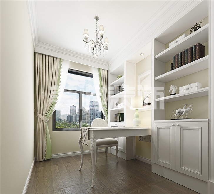 歐式90㎡整裝案例-書(shū)房
