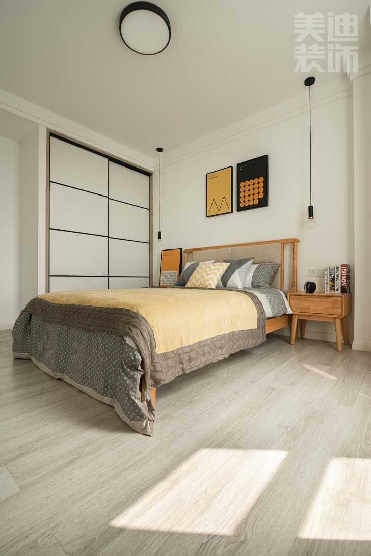 歸心苑90平現(xiàn)代簡約風裝修案例實拍圖-臥室