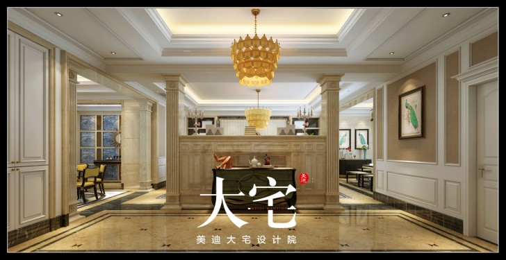 400平米簡歐效果圖--玄關