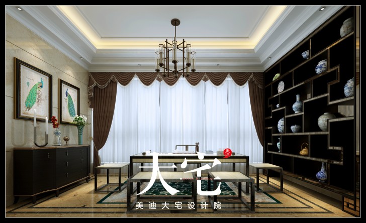 400平米簡歐效果圖--茶室