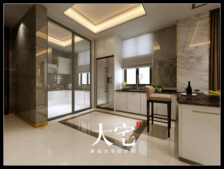 岳陽棠溪人家300平米現代簡約風格效果圖--吧臺