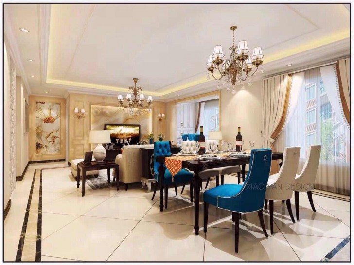 米蘭春天118平簡歐實拍展示--餐廳