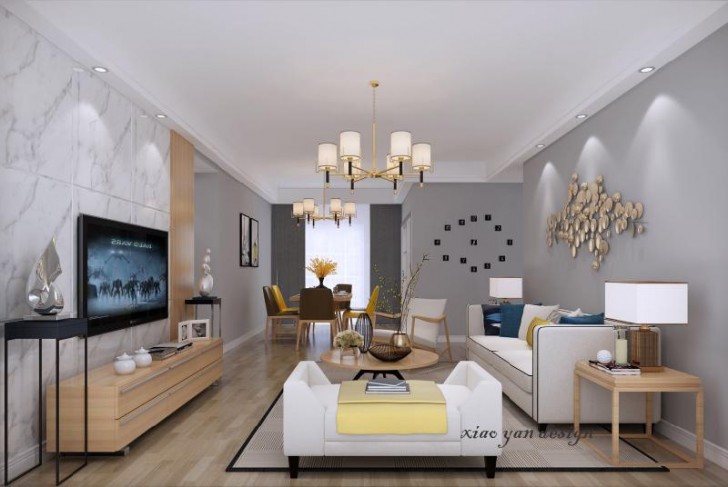 武廣國際學苑118平現代風效果圖-客廳