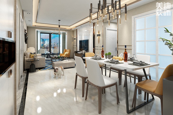 銀河新苑現代簡約裝修效果圖--餐廳