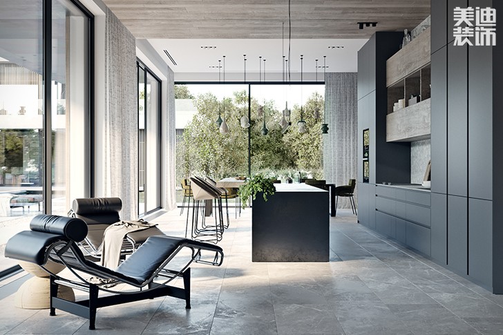 花明樓自建房132平米現代簡約風格-餐廳