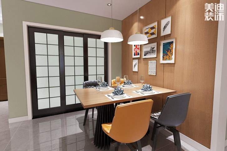 紫竹園124平米現(xiàn)代簡(jiǎn)約裝修效果圖--餐廳