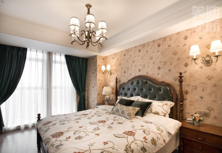 經(jīng)典小美風格樣板房案例實景圖--臥室