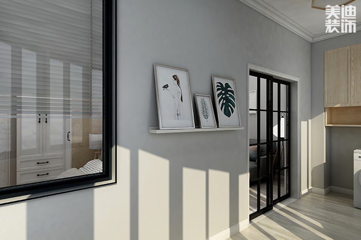 銀園公寓89平米現代簡約風格裝修效果圖--陽臺1