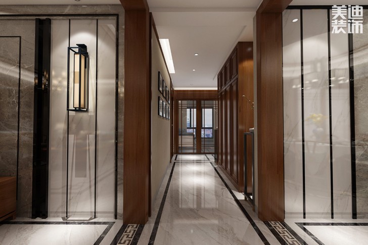 通用時代240平米新中式風格裝修效果圖--過道