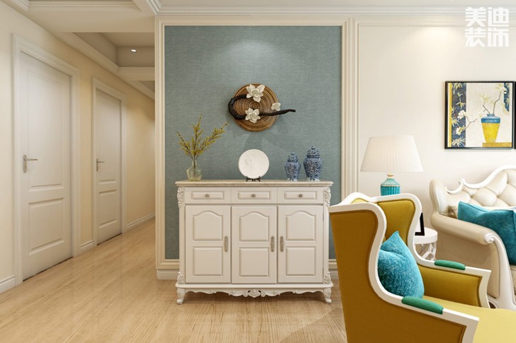 鑫城佳園160平米簡歐風格裝修效果圖--玄關