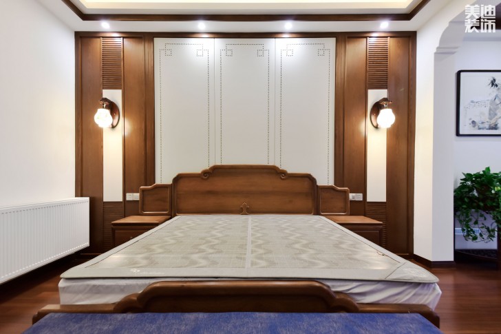 歐萊雅郡480平米中式風(fēng)格裝修案例實(shí)拍圖--主臥