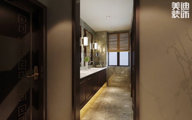 蘭僑公館320平米新中式風格裝修案例效果圖--梳妝臺