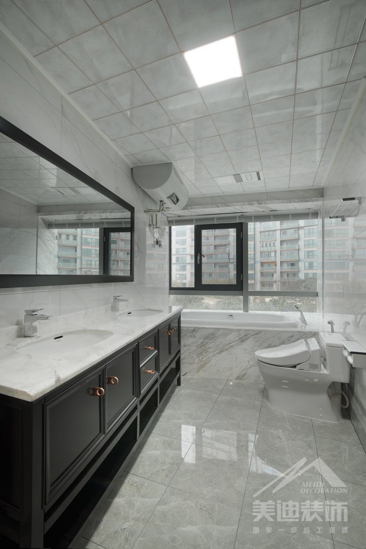 北辰定江洋285平米新中式風裝修案例實拍圖-衛生間