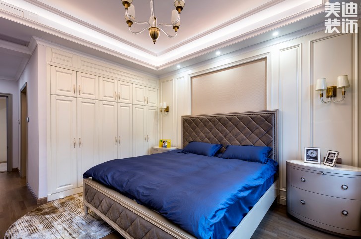 中隆國際御璽220平米美式輕奢風裝修案例實拍圖-臥室
