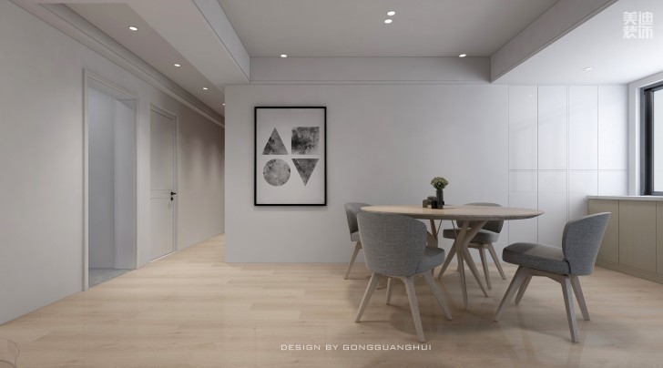 八方小區160㎡北歐風格案例效果圖