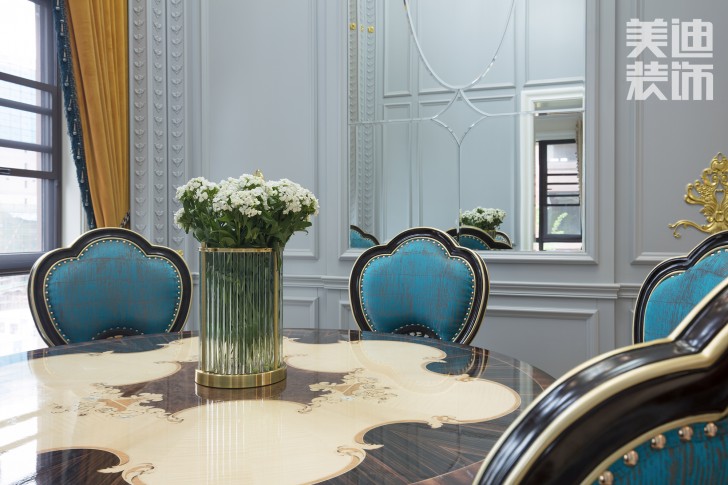 五礦沁園金城300平方米法式風格案例效果圖--餐廳