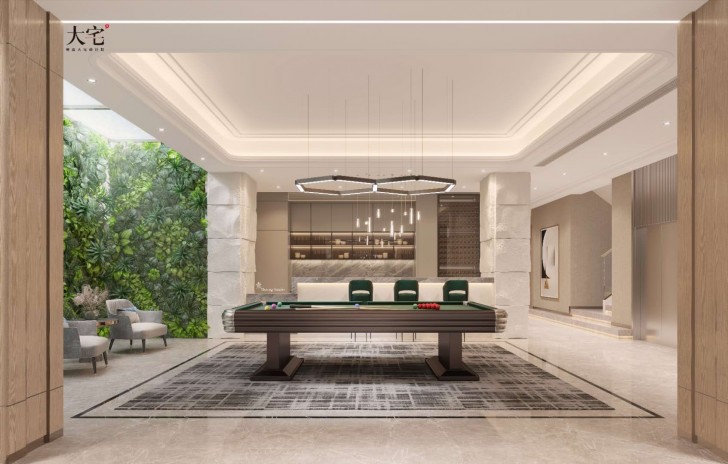 龍湖湘風原著1248平方米現代輕奢風格案例效果圖-地下室