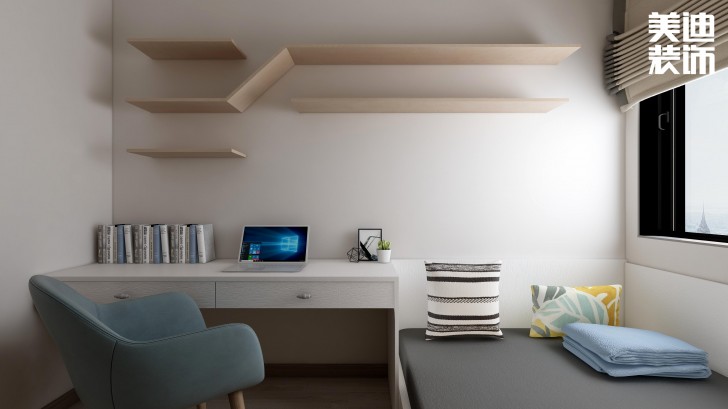 湘農(nóng)橋社區(qū)120㎡輕奢風格案例效果圖—臥室