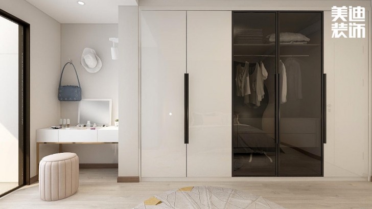 湘農(nóng)橋社區(qū)120㎡輕奢風格案例效果圖—衣帽間