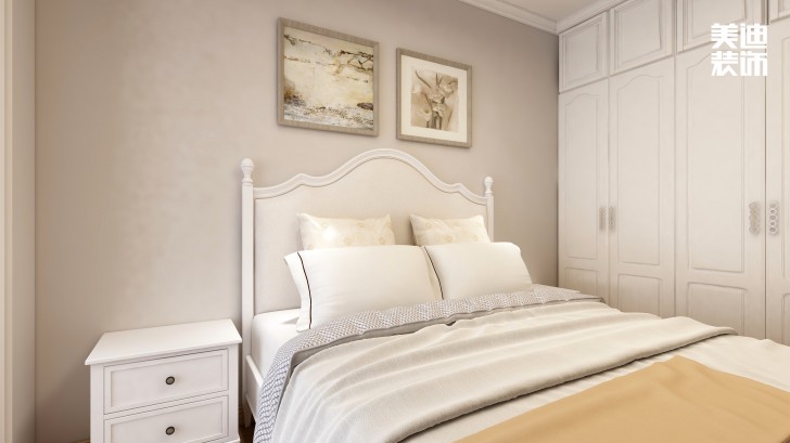 嘉華城188㎡古典美式風裝修案例效果圖-臥室