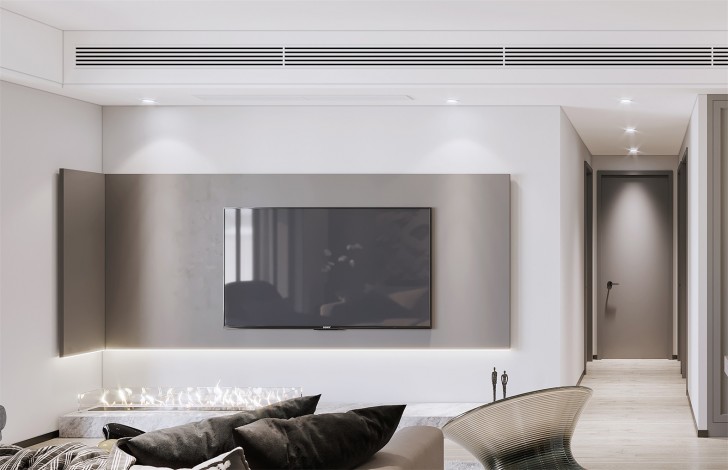 長沙保利國際廣場130平現代極簡風格-長沙裝修公司美迪裝飾